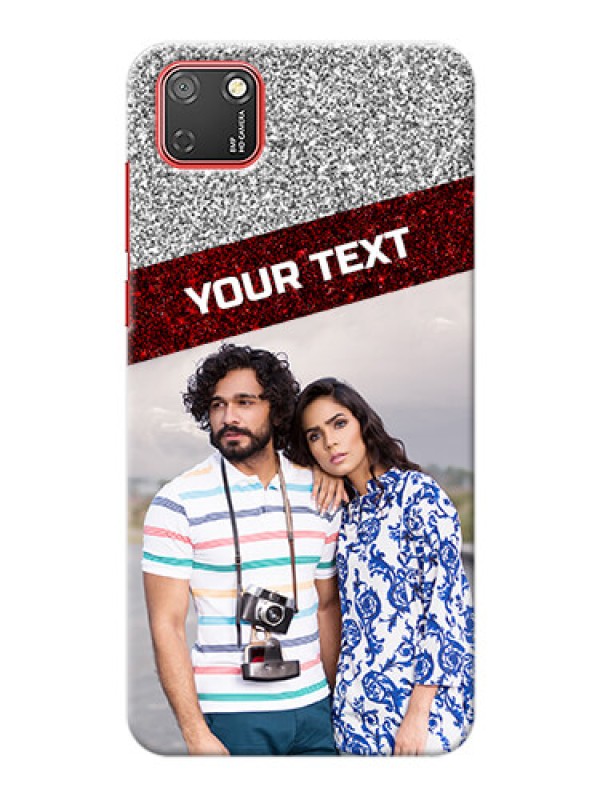 Custom Honor 9S Mobile Cases: Image Holder with Glitter Strip Design