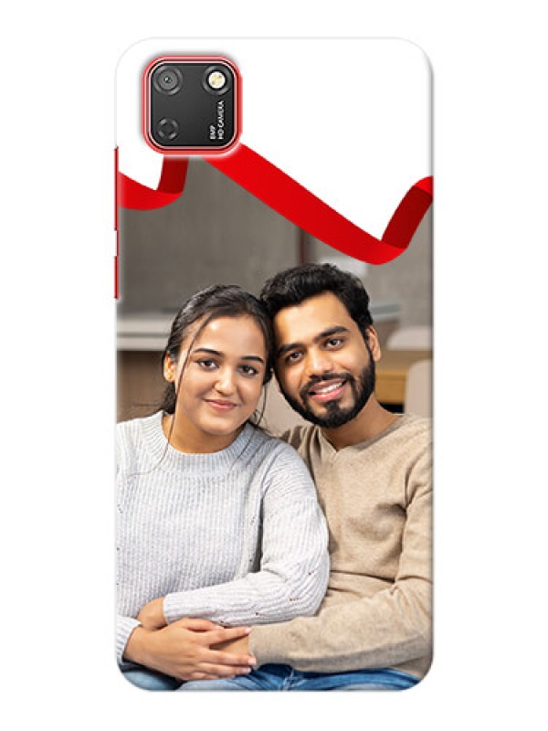 Custom Honor 9S custom phone cases: Red Ribbon Frame Design