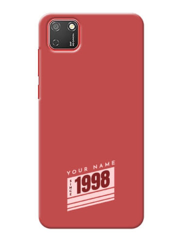 Custom Honor 9S Phone Back Covers: Red custom year of birth Design