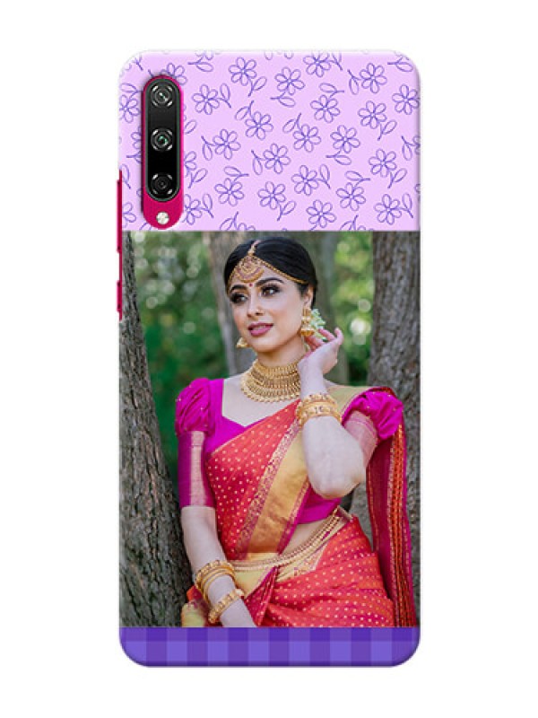 Custom Honor Play 3 Mobile Cases: Purple Floral Design
