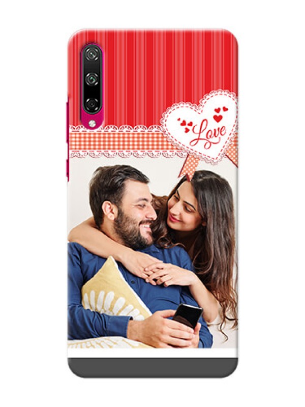Custom Honor Play 3 phone cases online: Red Love Pattern Design