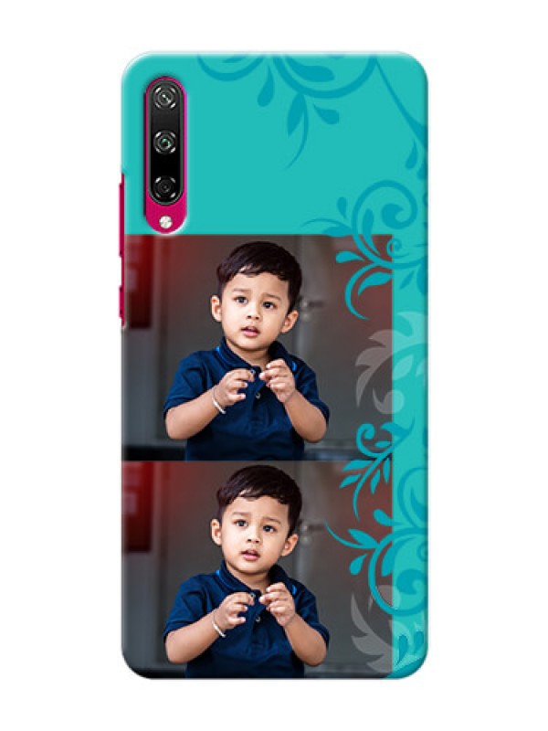Custom Honor Play 3 Mobile Cases with Photo and Green Floral Design 