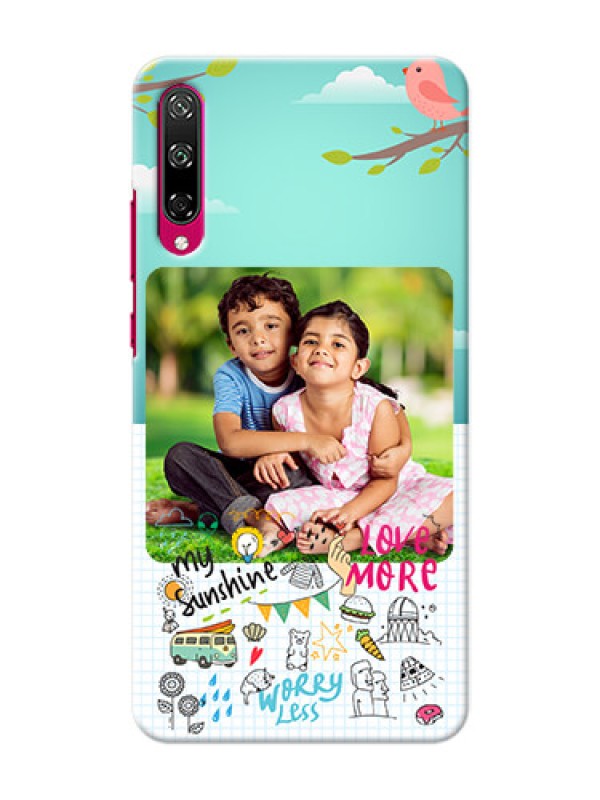Custom Honor Play 3 phone cases online: Doodle love Design