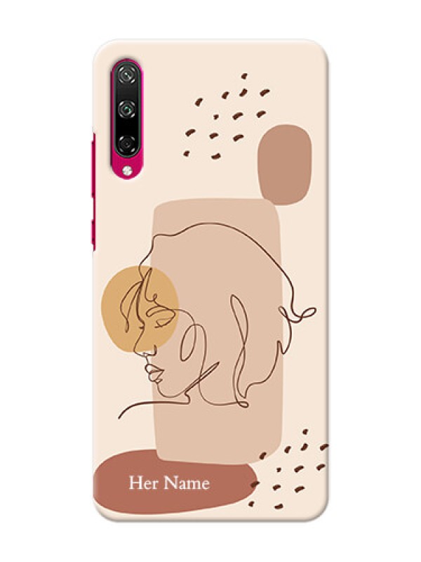Custom Honor Play 3 Custom Phone Covers: Calm Woman line art Design