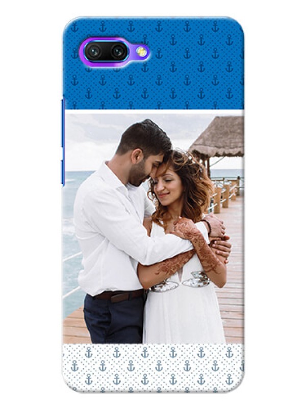 Custom Huawei Honor 10 Blue Anchors Mobile Case Design