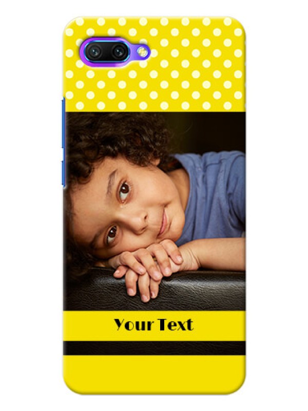 Custom Huawei Honor 10 Bright Yellow Mobile Case Design
