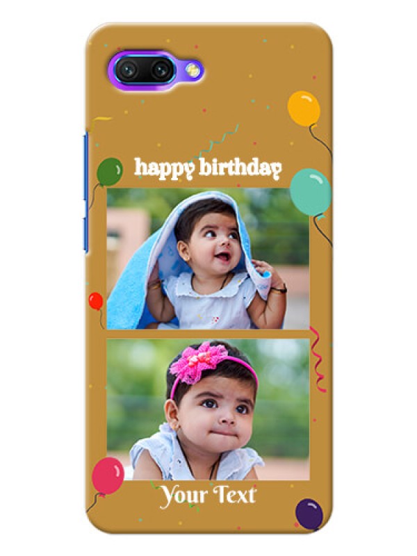 Custom Huawei Honor 10 2 image holder with birthday celebrations Design