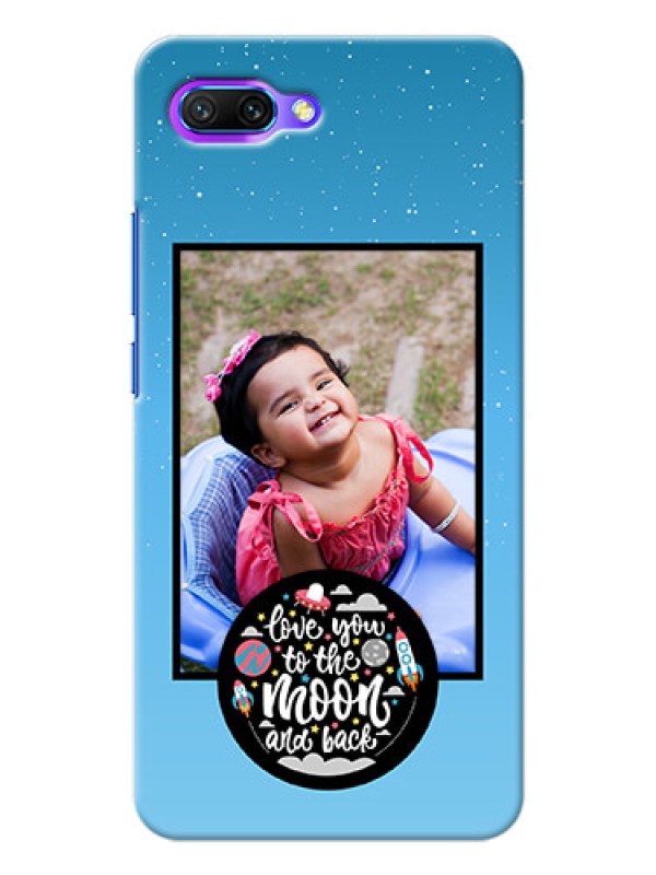 Custom Huawei Honor 10 love quote with zig zag pastel pattern Design