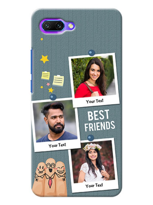 Custom Huawei Honor 10 3 image holder with sticky frames and friendship day wishes Design