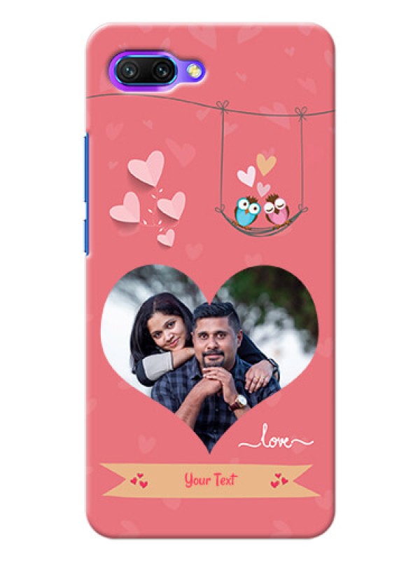 Custom Huawei Honor 10 heart frame with love birds Design