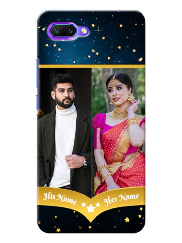 Custom Huawei Honor 10 2 image holder with galaxy backdrop and stars  Design