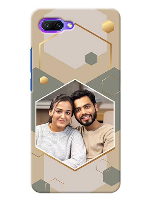 Custom Honor 10 Phone Back Covers: Stylish Hexagon Pattern Design