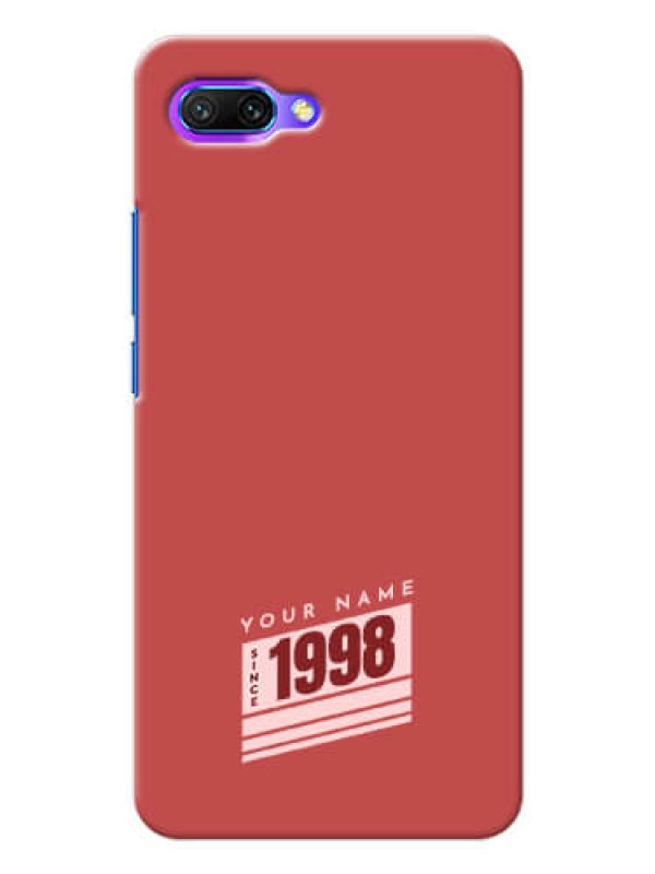 Custom Honor 10 Phone Back Covers: Red custom year of birth Design