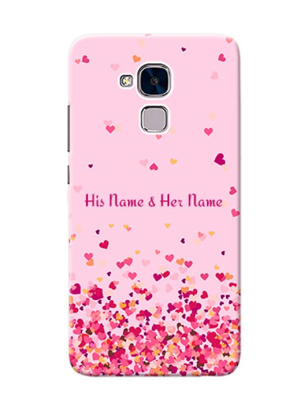 Custom Honor 5C Phone Back Covers: Floating Hearts Design