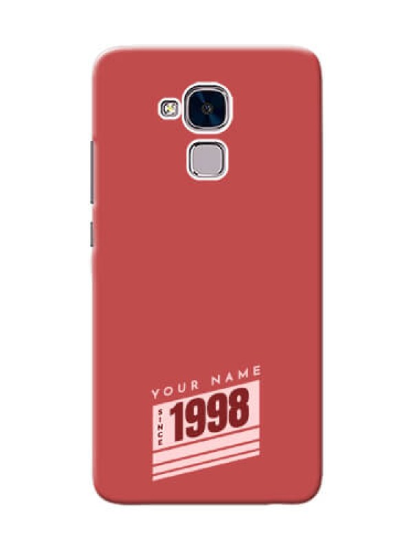 Custom Honor 5C Phone Back Covers: Red custom year of birth Design