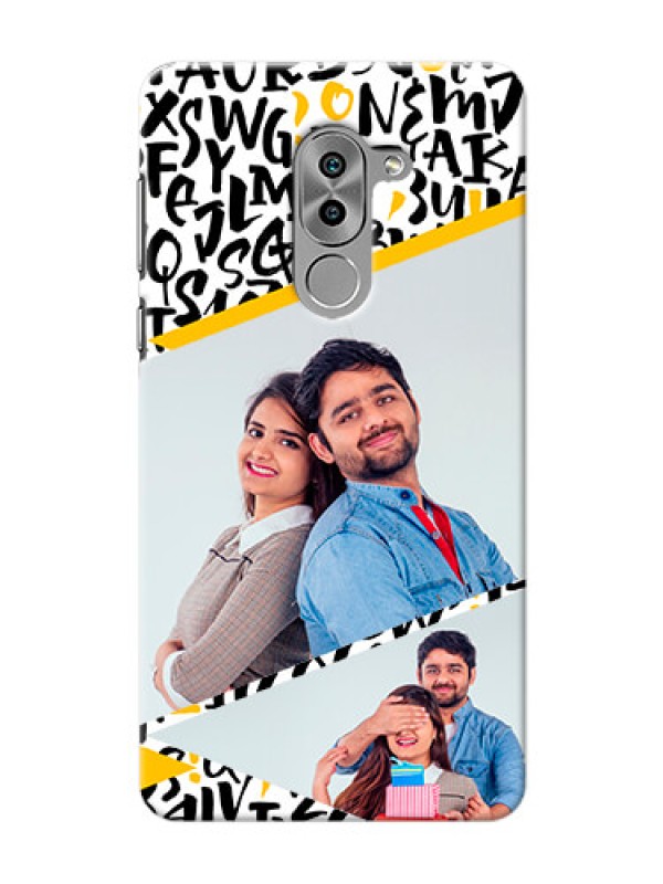 Custom Huawei Honor 6X 2 image holder with letters pattern  Design
