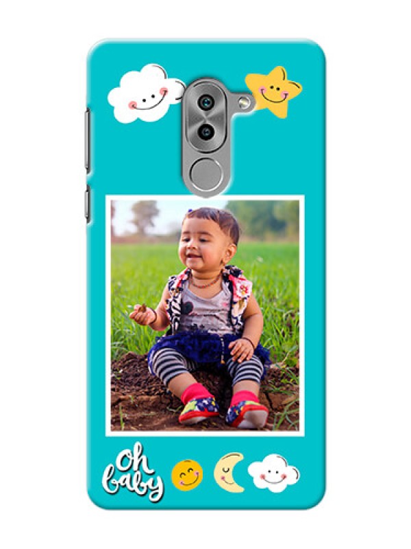 Custom Huawei Honor 6X kids frame with smileys and stars Design