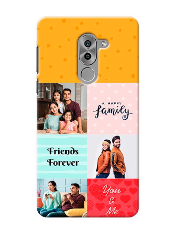 Custom Huawei Honor 6X 4 image holder with multiple quotations Design