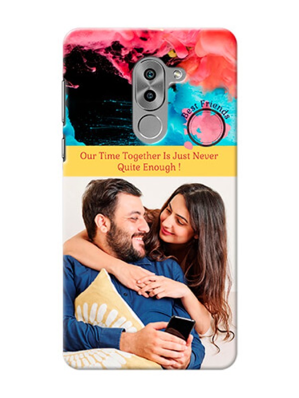 Custom Huawei Honor 6X best friends quote with acrylic painting Design