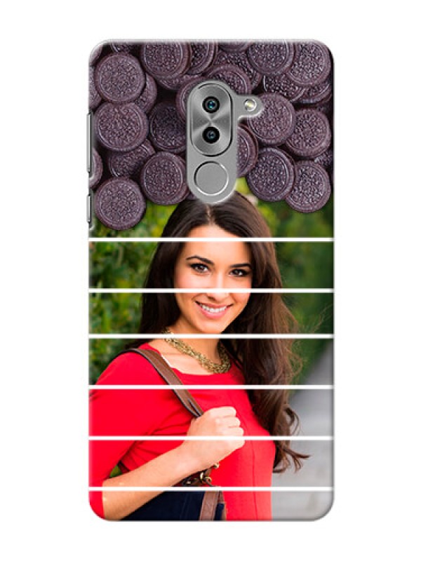 Custom Huawei Honor 6X oreo biscuit pattern with white stripes Design