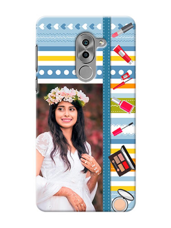 Custom Huawei Honor 6X hand drawn backdrop with makeup icons Design