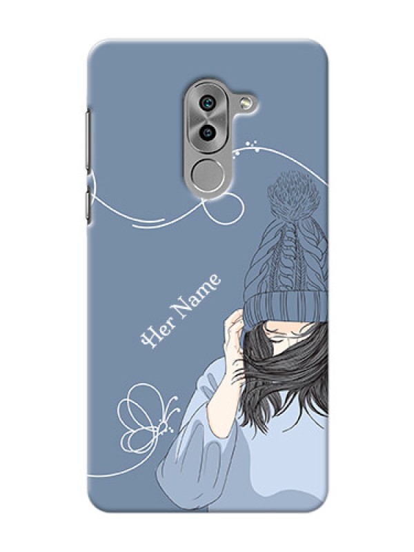 Custom Honor 6X Custom Mobile Case with Girl in winter outfit Design