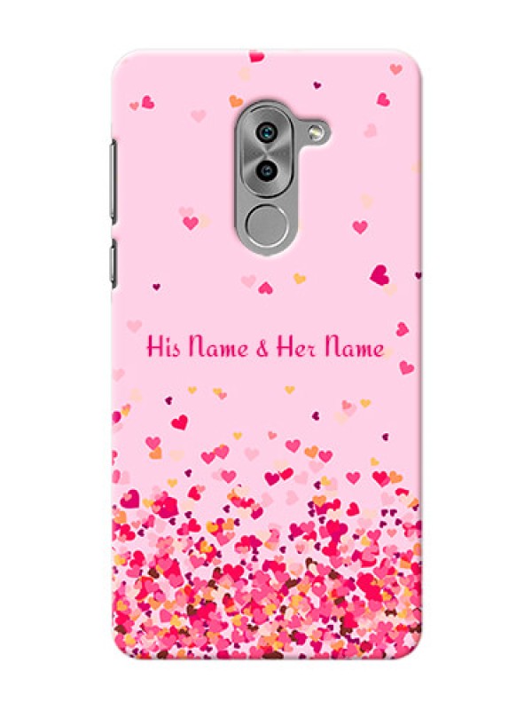 Custom Honor 6X Phone Back Covers: Floating Hearts Design