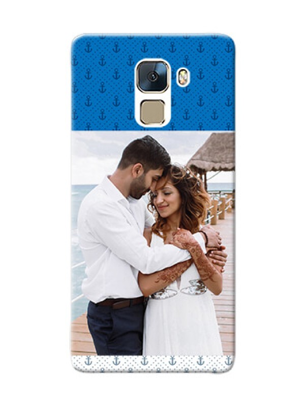 Custom Huawei Honor 7 Blue Anchors Mobile Case Design