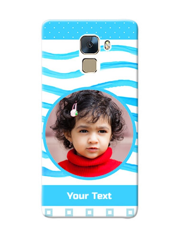 Custom Huawei Honor 7 Simple Blue Design Mobile Case Design