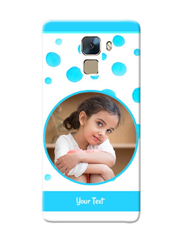 Custom Huawei Honor 7 Blue Bubbles Pattern Mobile Cover Design