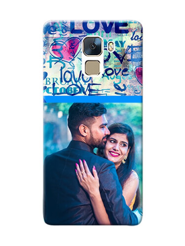Custom Huawei Honor 7 Colourful Love Patterns Mobile Case Design