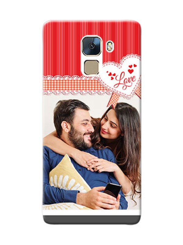 Custom Huawei Honor 7 Red Pattern Mobile Cover Design
