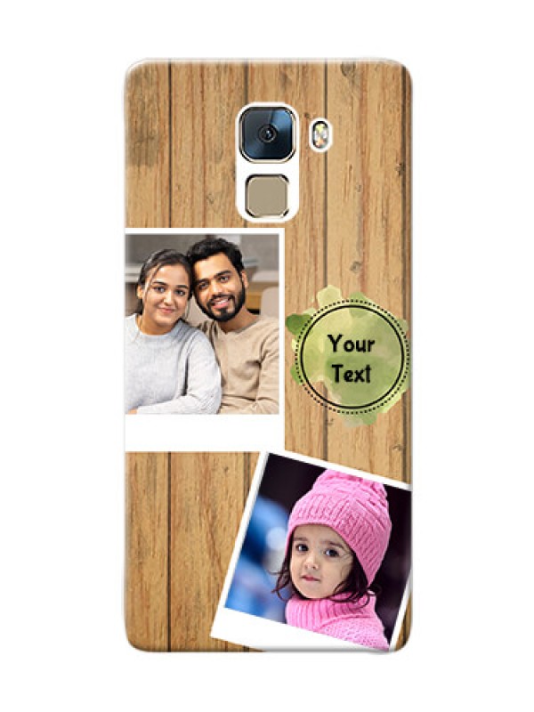 Custom Huawei Honor 7 3 image holder with wooden texture  Design