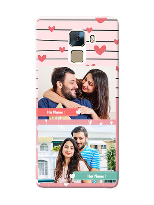 Custom Huawei Honor 7 2 image holder with hearts Design