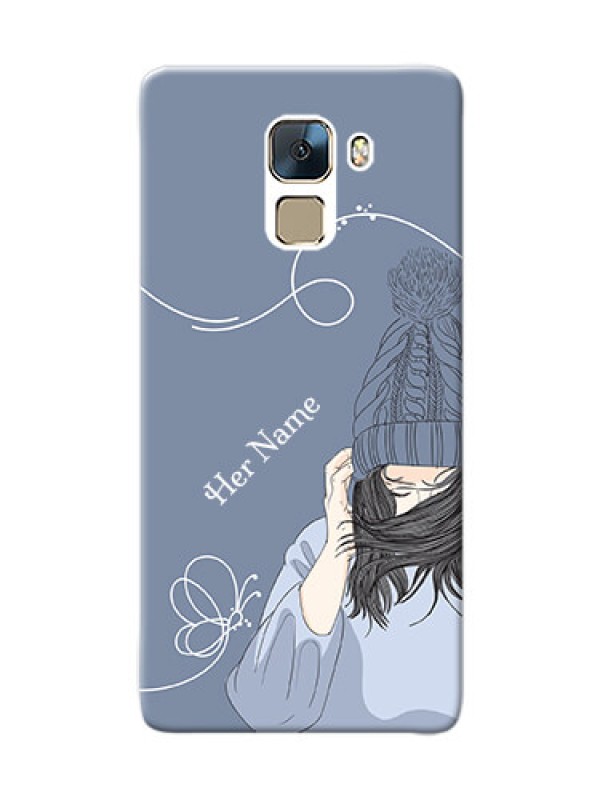 Custom Honor 7 Custom Mobile Case with Girl in winter outfit Design