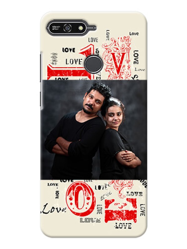 Custom Huawei Honor 7A Lovers Picture Upload Mobile Case Design