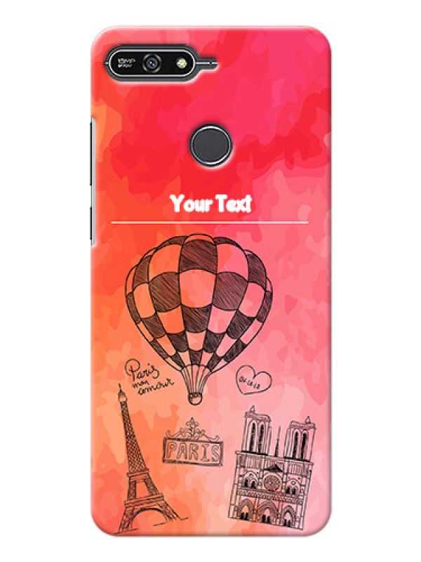 Custom Huawei Honor 7A abstract painting with paris theme Design