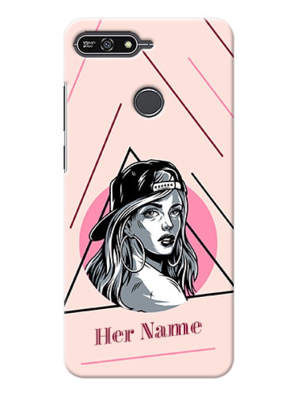 Custom Honor 7A Custom Phone Cases: Rockstar Girl Design