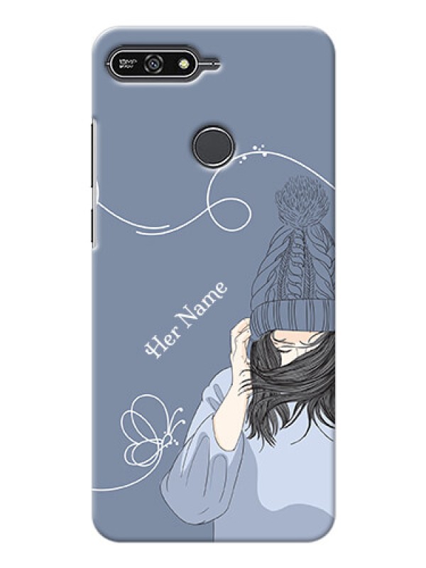 Custom Honor 7A Custom Mobile Case with Girl in winter outfit Design