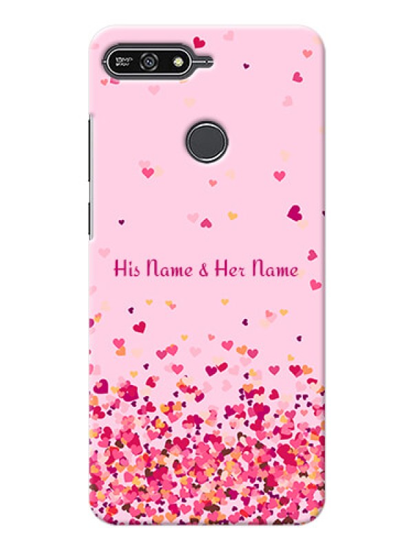 Custom Honor 7A Phone Back Covers: Floating Hearts Design