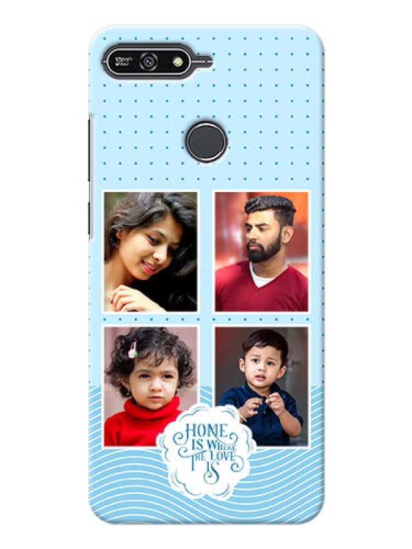 Custom Honor 7A Custom Phone Covers: Cute love quote with 4 pic upload Design