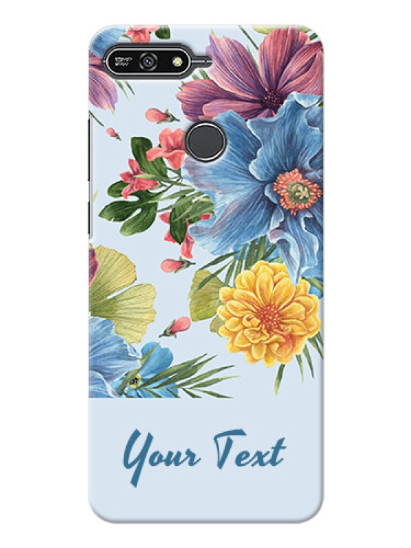 Custom Honor 7A Custom Phone Cases: Stunning Watercolored Flowers Painting Design