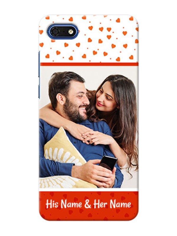 Custom Huawei Honor 7s Phone Back Covers: Orange Love Symbol Design