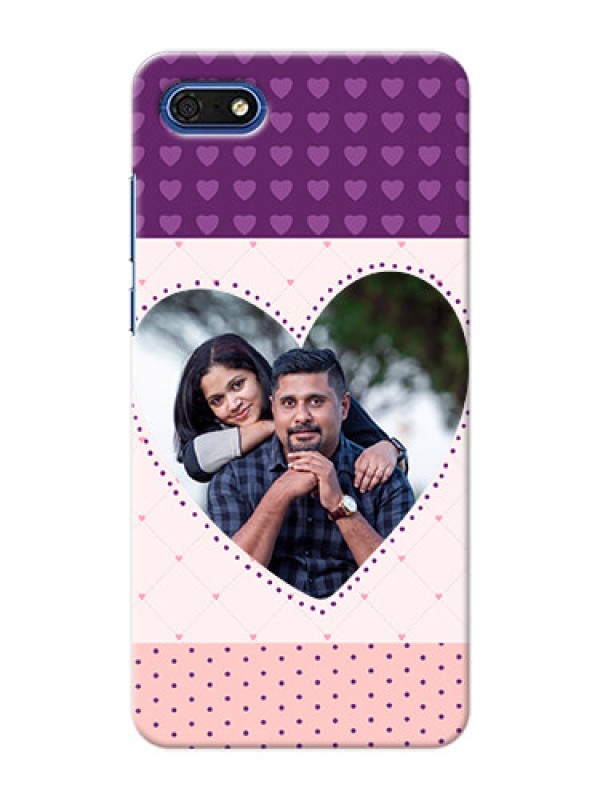 Custom Huawei Honor 7s Mobile Back Covers: Violet Love Dots Design