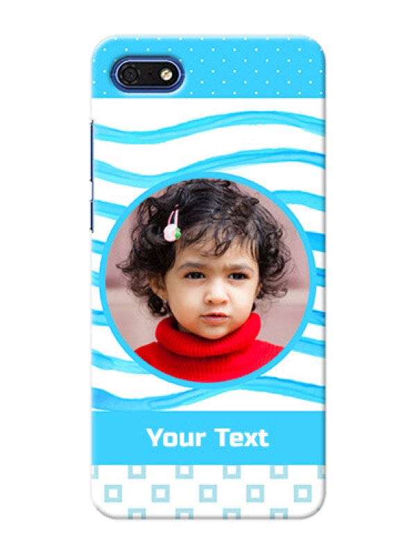 Custom Huawei Honor 7s phone back covers: Simple Blue Case Design