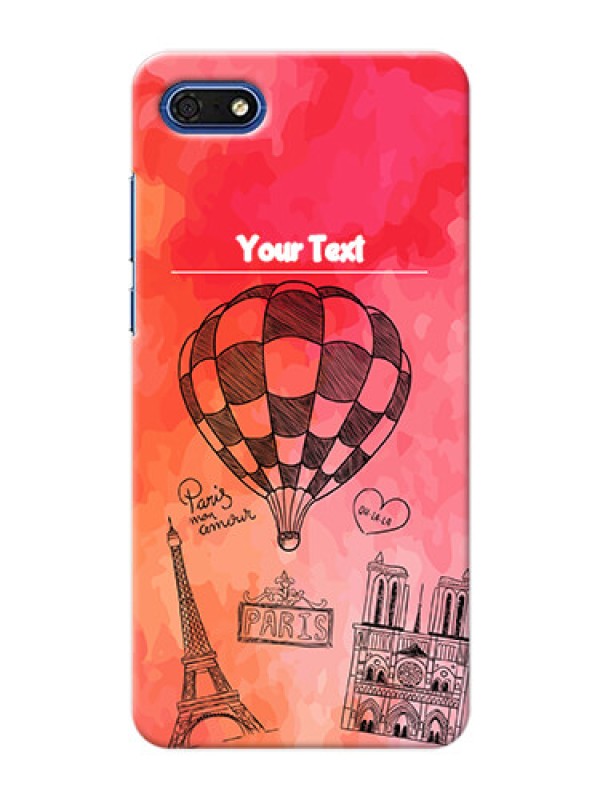 Custom Huawei Honor 7s Personalized Mobile Covers: Paris Theme Design