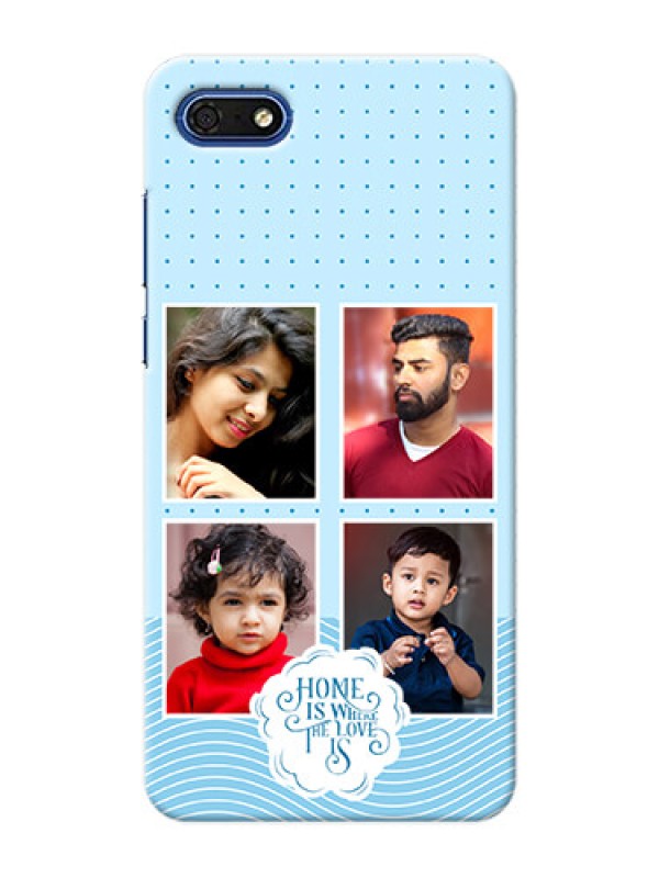 Custom Honor 7s Custom Phone Covers: Cute love quote with 4 pic upload Design