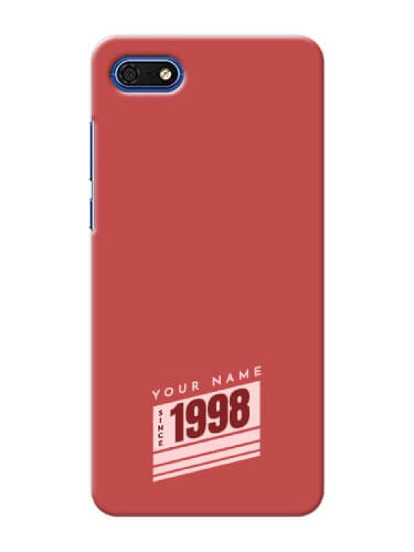 Custom Honor 7s Phone Back Covers: Red custom year of birth Design