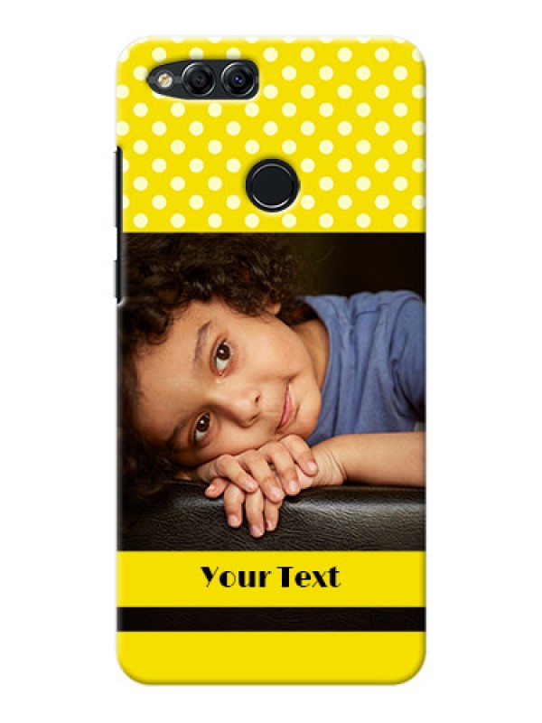 Custom Huawei Honor 7x Bright Yellow Mobile Case Design