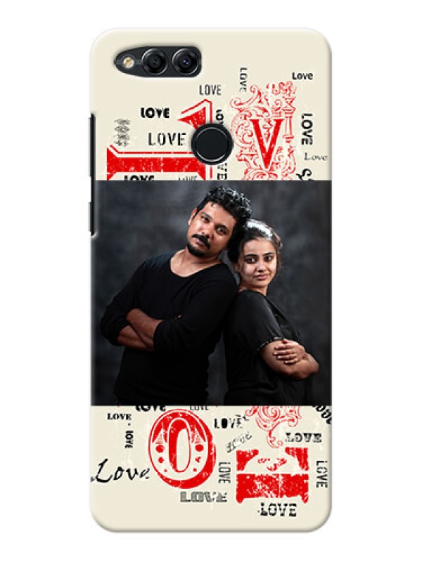 Custom Huawei Honor 7x Lovers Picture Upload Mobile Case Design